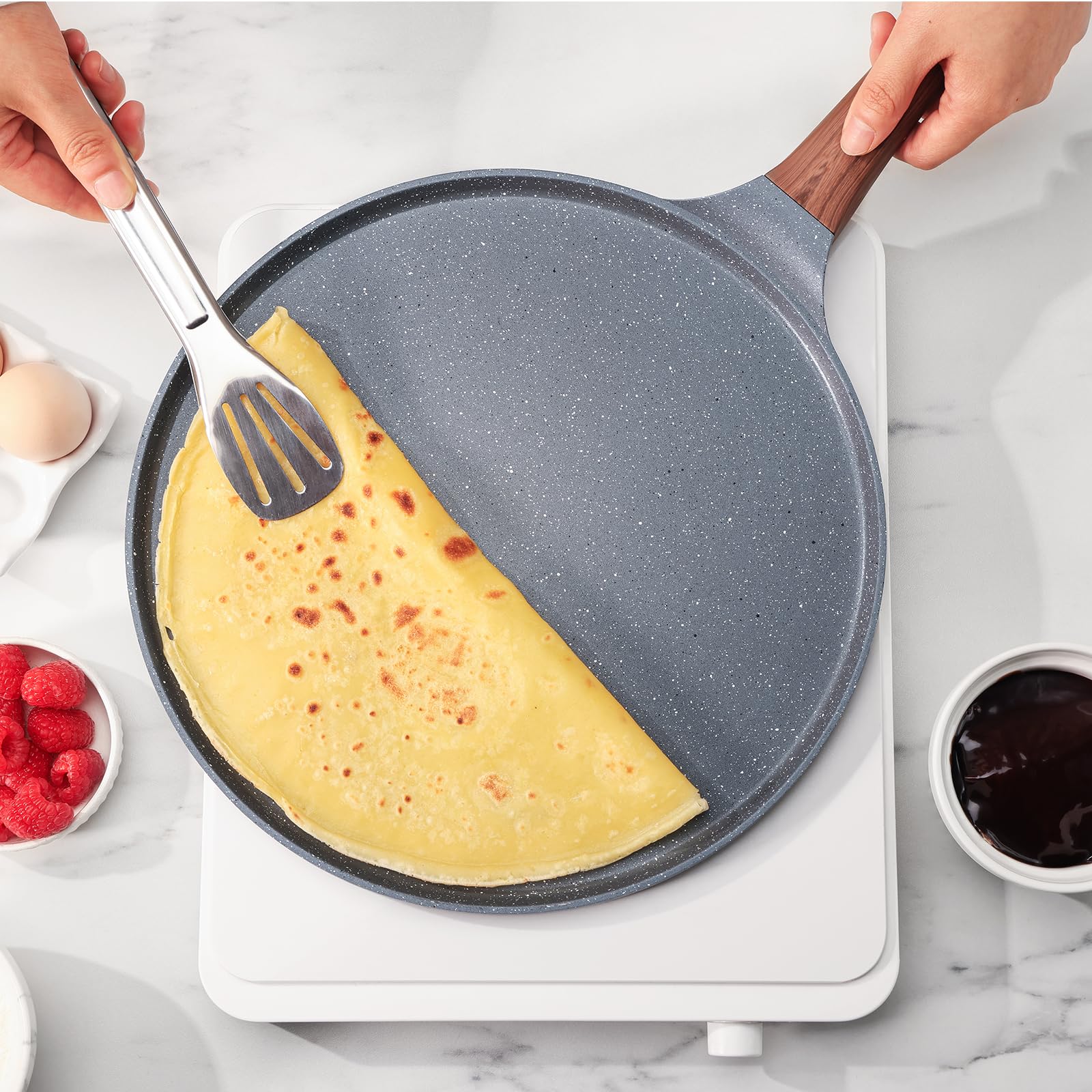 Foto 8 pulgar | Sartén para Crepas Sensarte Antiadherente Granito Suizo 26 Cm - Venta Internacional