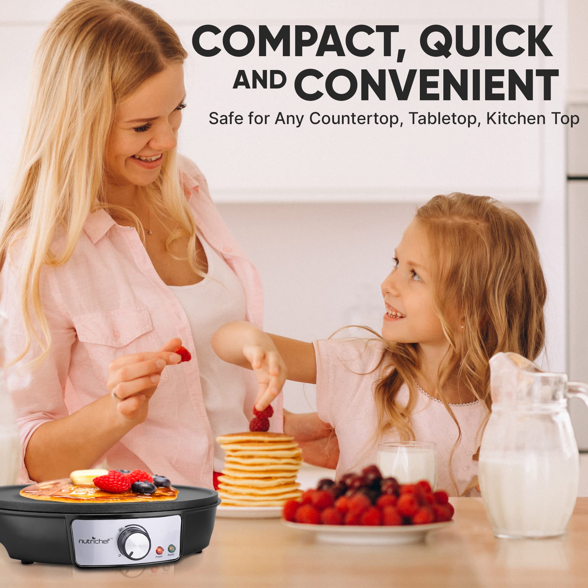 Foto 4 pulgar | Plancha Y Crepera Eléctrica Nutrichef 30 Cm - Venta Internacional.