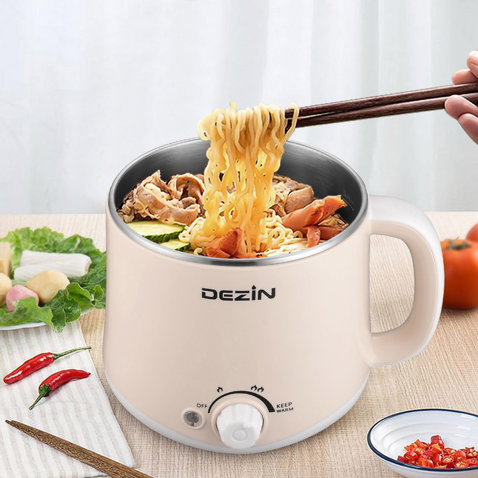 Foto 7 pulgar | Olla Eléctrica Dezin Rapid Noodles Cooker 1.6 L Con Vaporizador - Venta Internacional.
