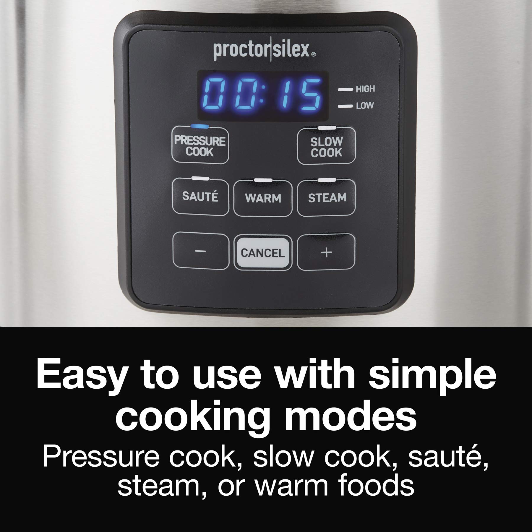 Foto 4 pulgar | Olla A Presión Eléctrica Proctor-silex Simplicity 3 L 4 En 1 - Venta Internacional.