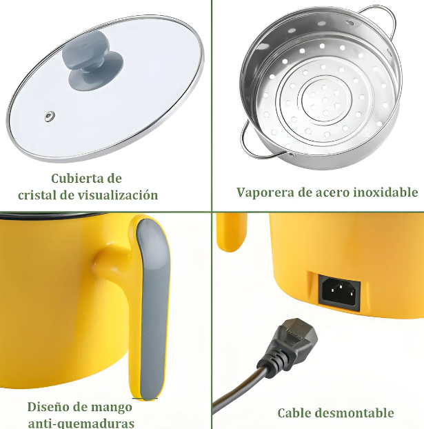 Foto 3 pulgar | Xtellar - Olla Eléctrica Multifuncional Y Portátil De 600w Con Vaporizador Integrado Y Antiadherente