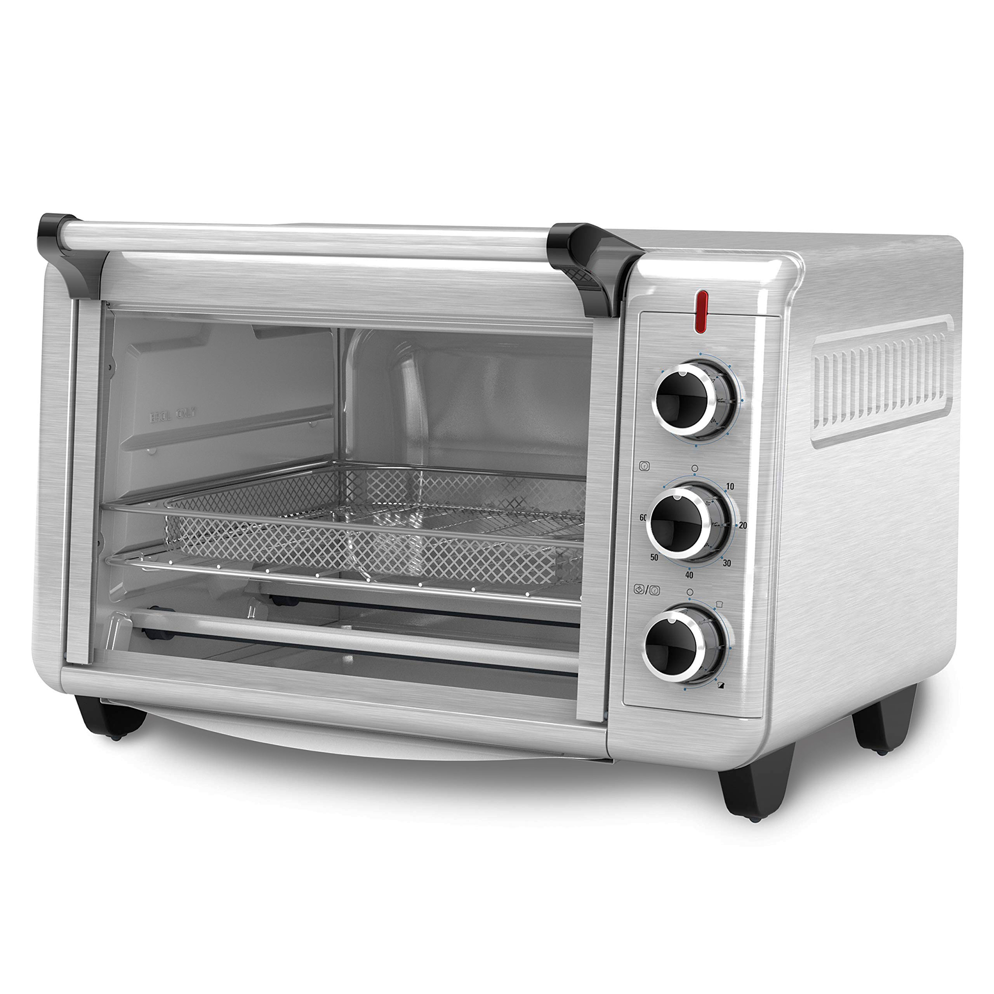 Horno Tostador Black+Decker Air Fry Convección 6 Rebanadas Plata