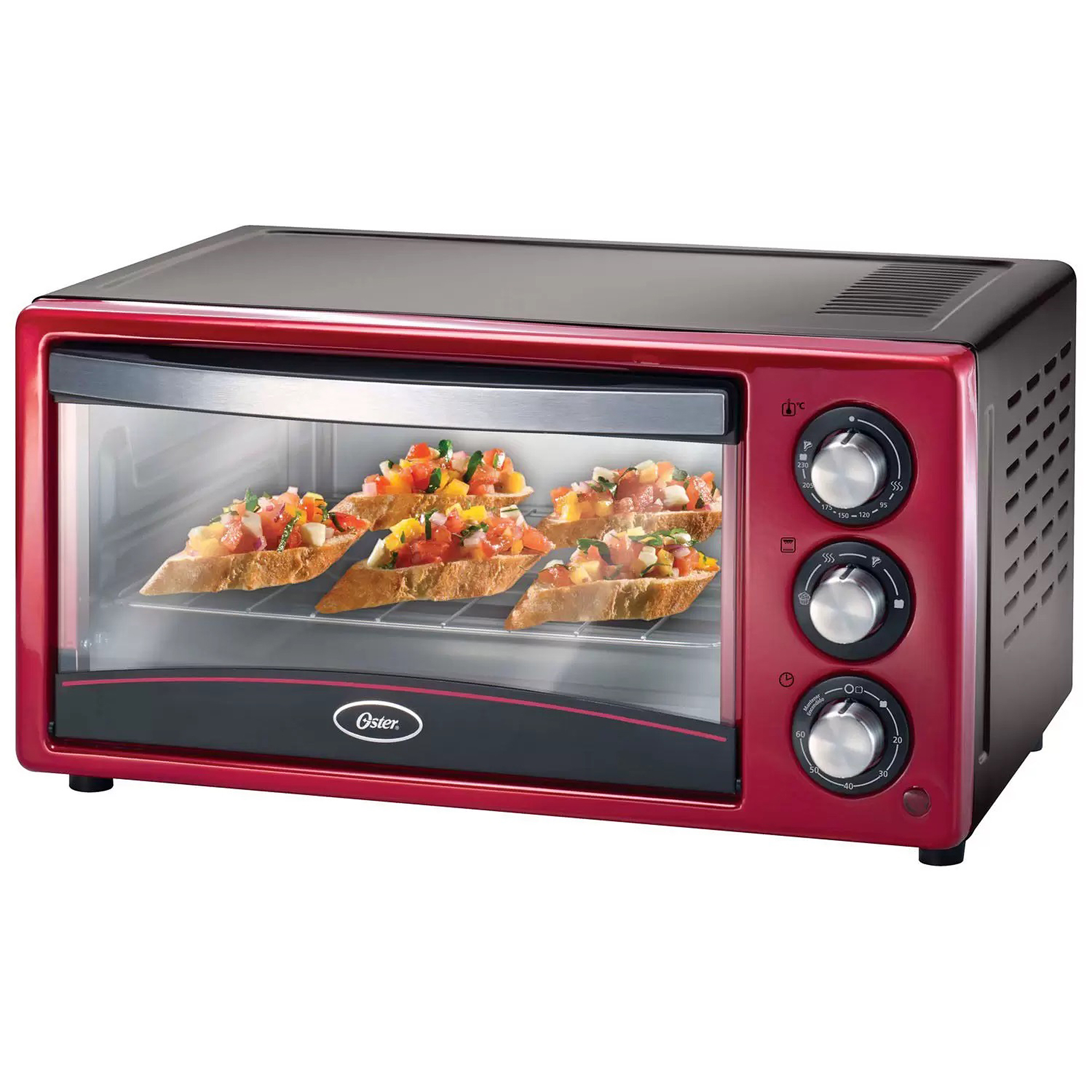 Foto 2 pulgar | Horno Tostador Oster TSSTTV15LTR 15 Litros 4 Funciones color Rojo