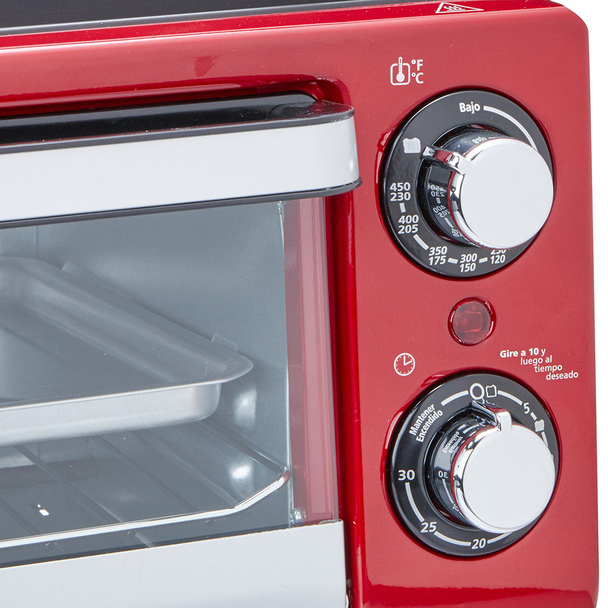 Foto 3 pulgar | Horno Tostador Oster TSSTTV10LTS color Rojo 10 Litros