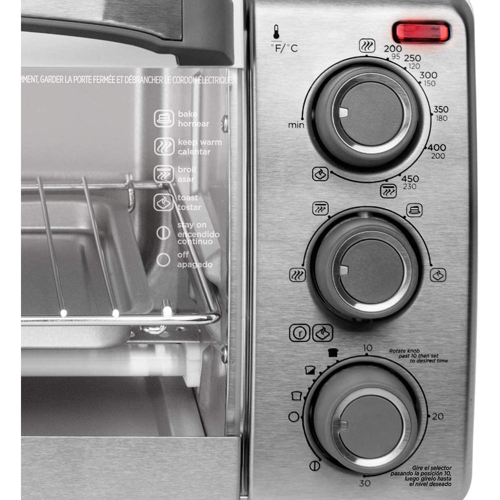 Foto 4 pulgar | Horno Tostador Black+Decker TO1755 para 4 Rebanadas color Plata