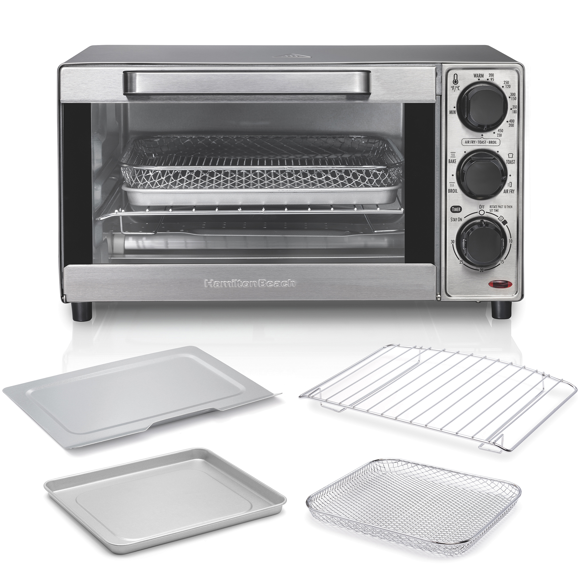 Horno Freidora de Aire Hamilton Beach Sure-crisp 31403 color Plata