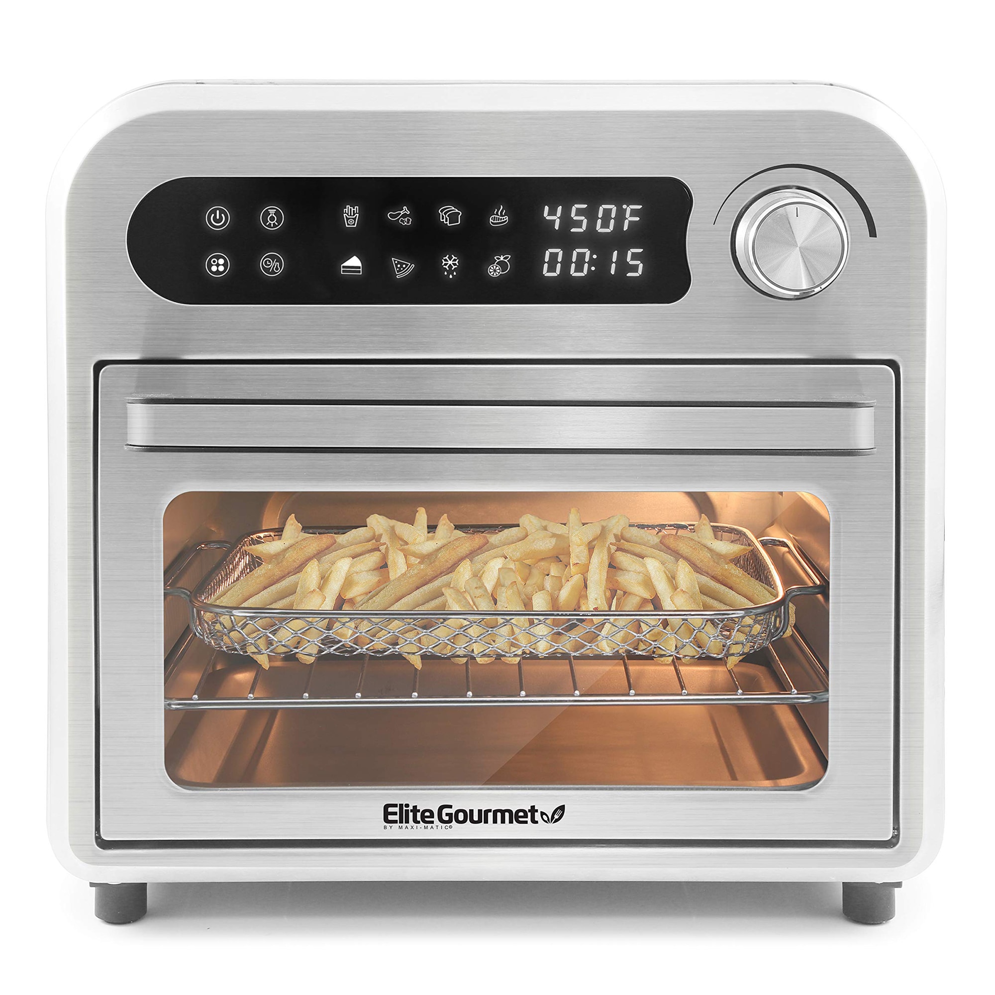 Horno Freidor De Aire Elite Digital 10l Gris Modelo EAF1010D $6,646