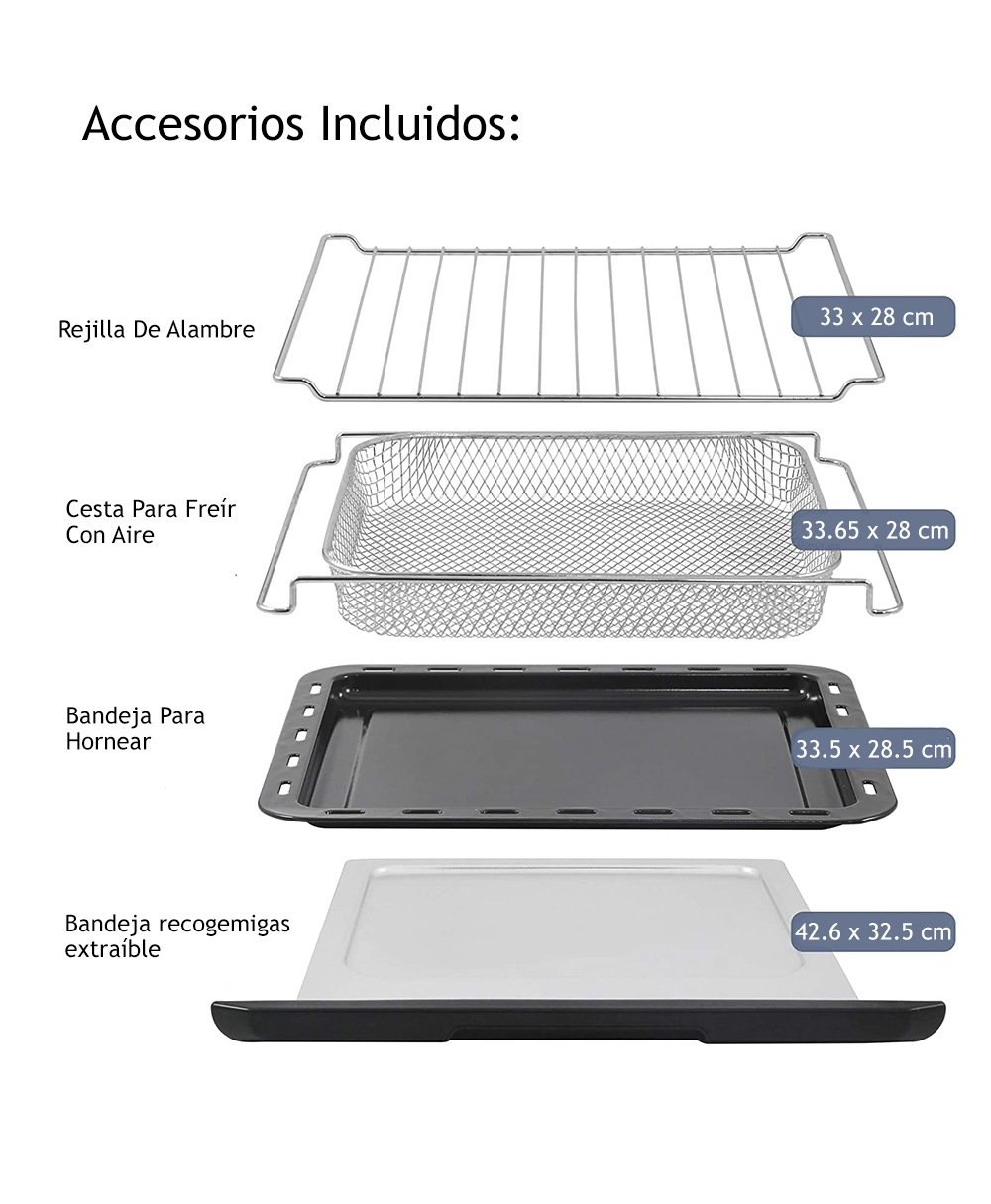 Foto 3 | Horno/freidora de Aire  Elite Gourmet 25 L Digital Programable Elite Acero