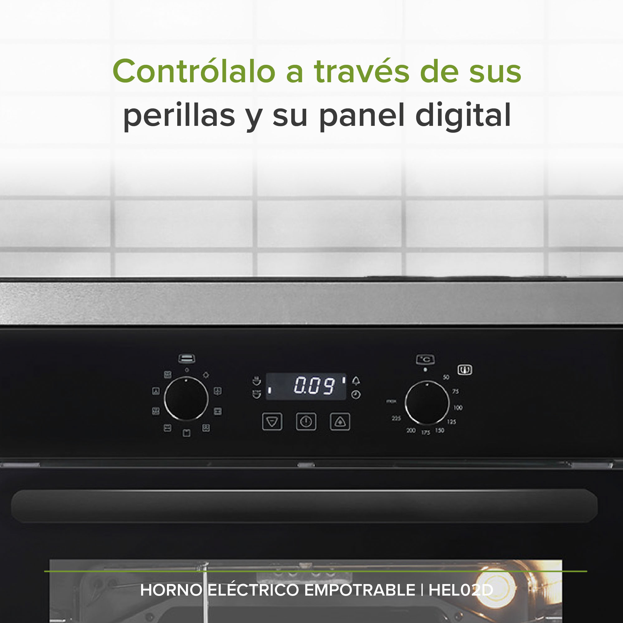 Foto 8 pulgar | Horno Eléctrico Empotrable Avera HEL02D color Negro 67L Panel Digital 220v