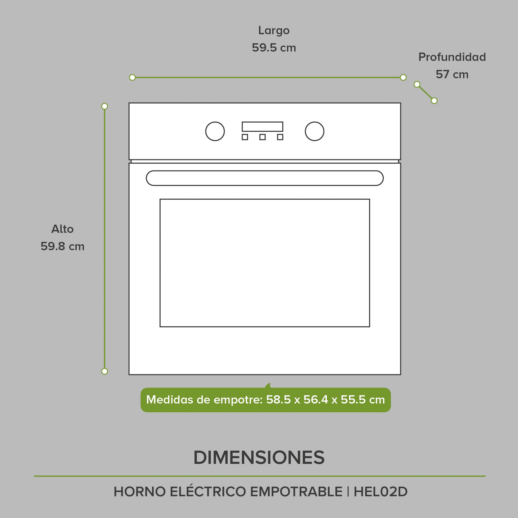 Foto 9 pulgar | Horno Eléctrico Empotrable Avera HEL02D color Negro 67L Panel Digital 220v