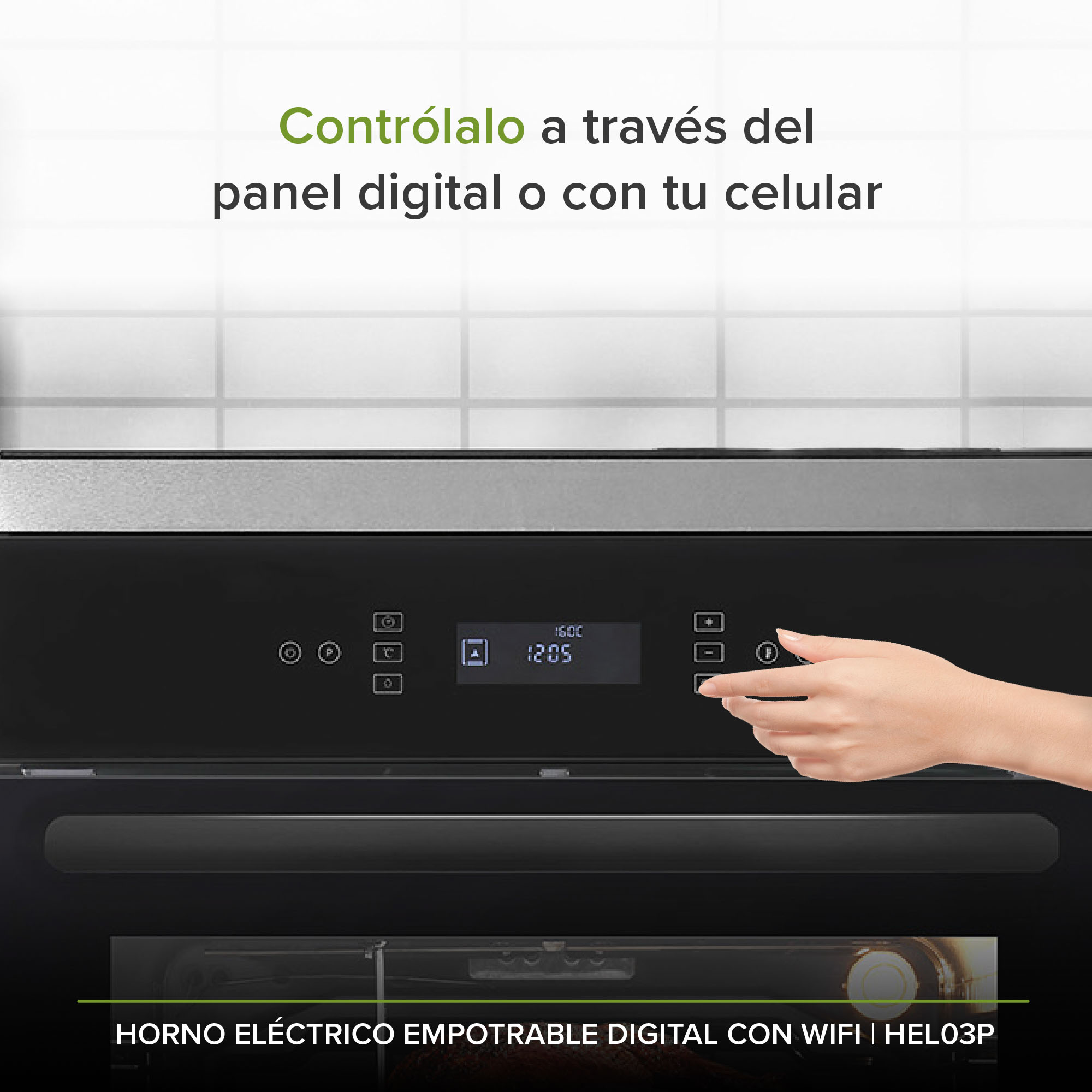 Foto 8 pulgar | Horno Eléctrico Avera HEL03P color Negro 67 L Empotrable Digital Wifi 220 V