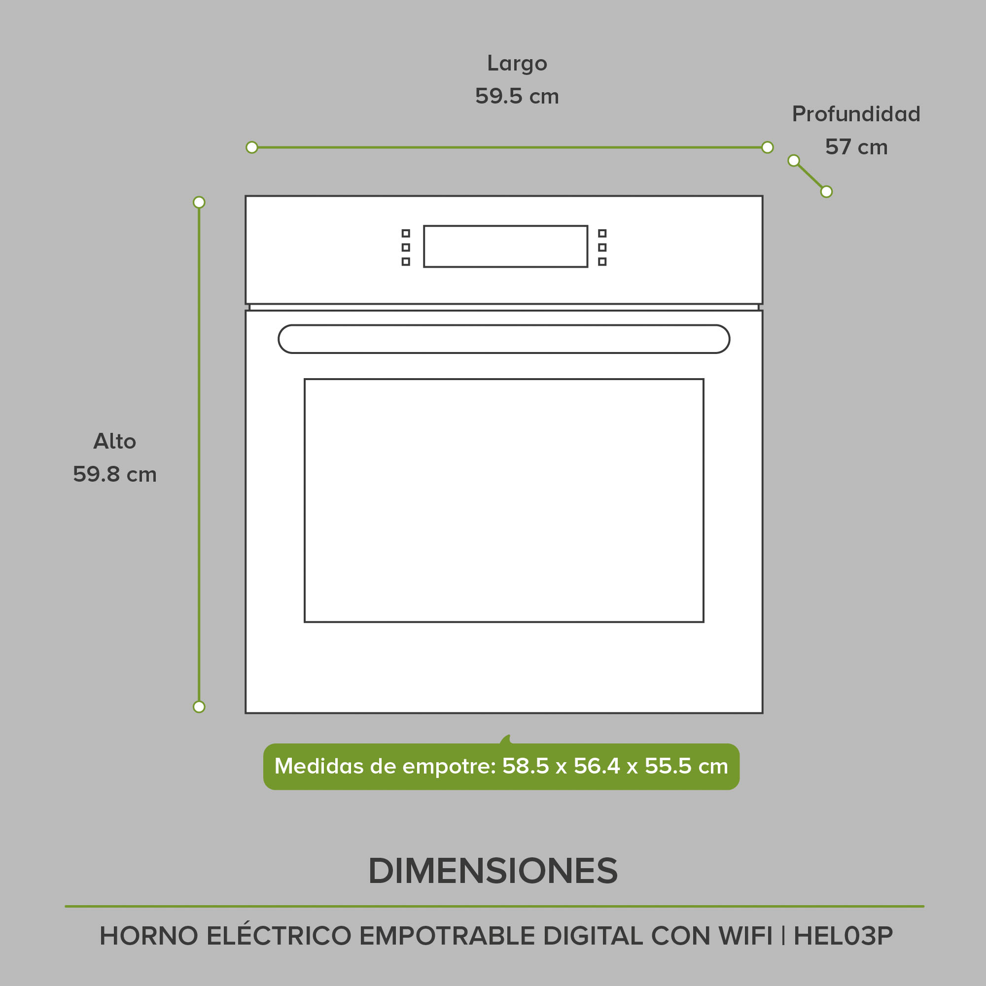 Foto 9 pulgar | Horno Eléctrico Avera HEL03P color Negro 67 L Empotrable Digital Wifi 220 V