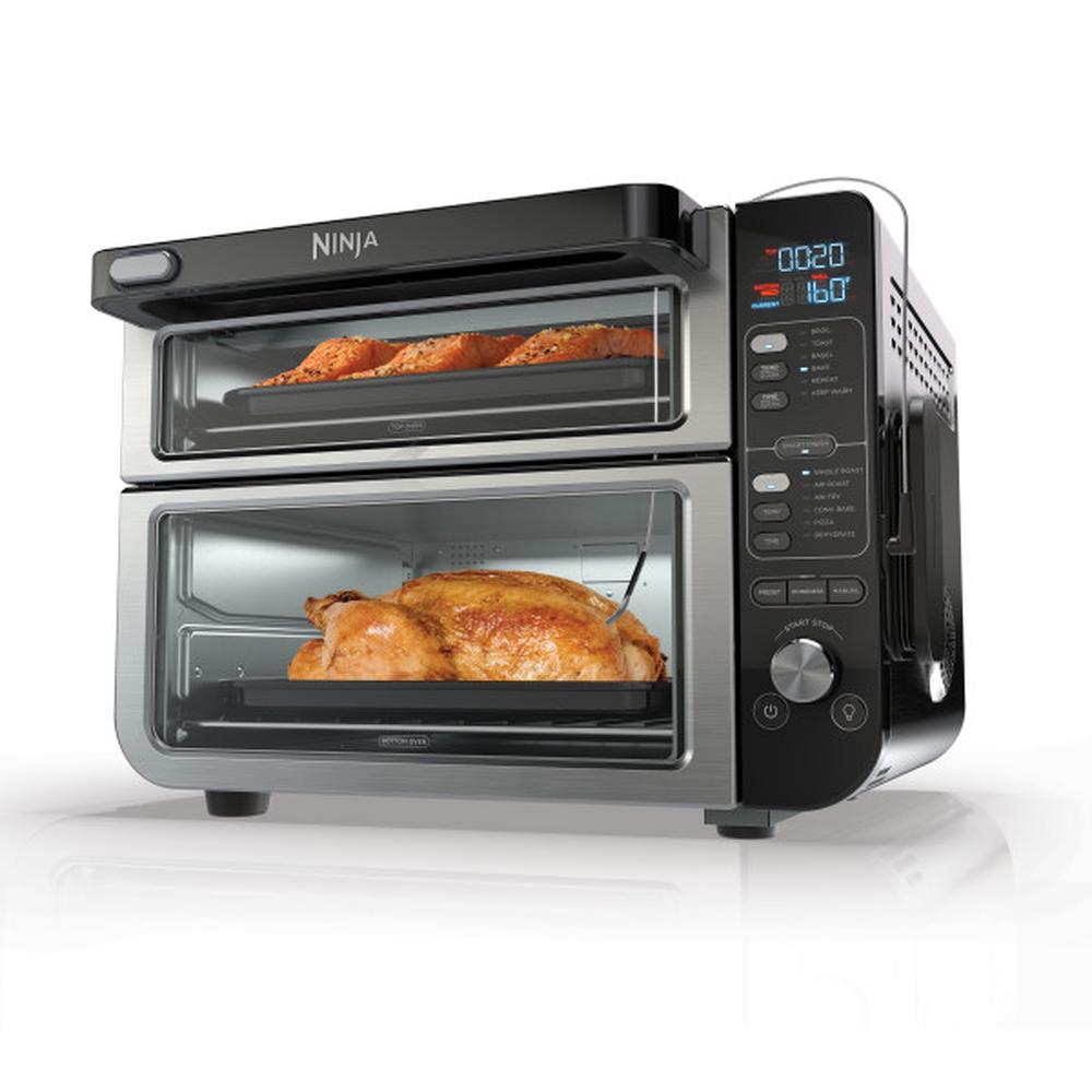 Horno De Mesa Electrico Doble Ninja Foodi Dct451 12 En 1 Negro, Sin Aceite