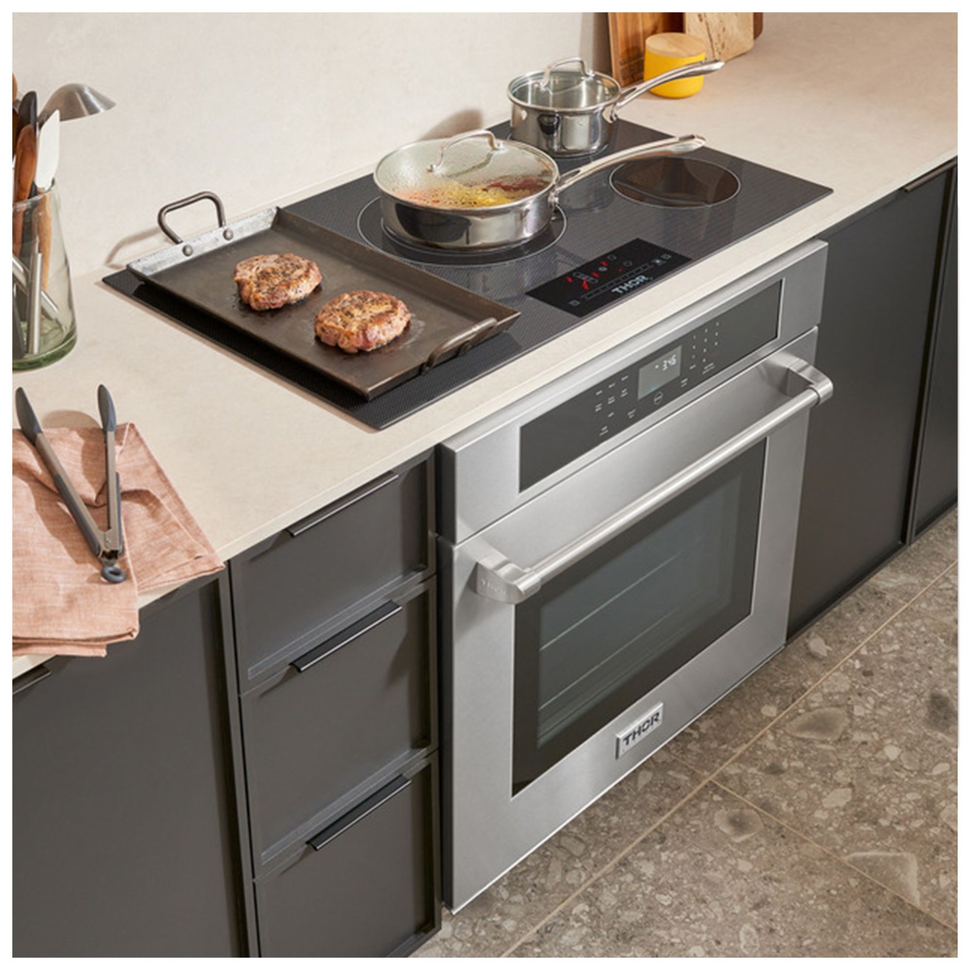 Foto 5 pulgar | Horno Eléctrico Profesional Thor Kitchen Gris de 30” con Capacidad 141 l