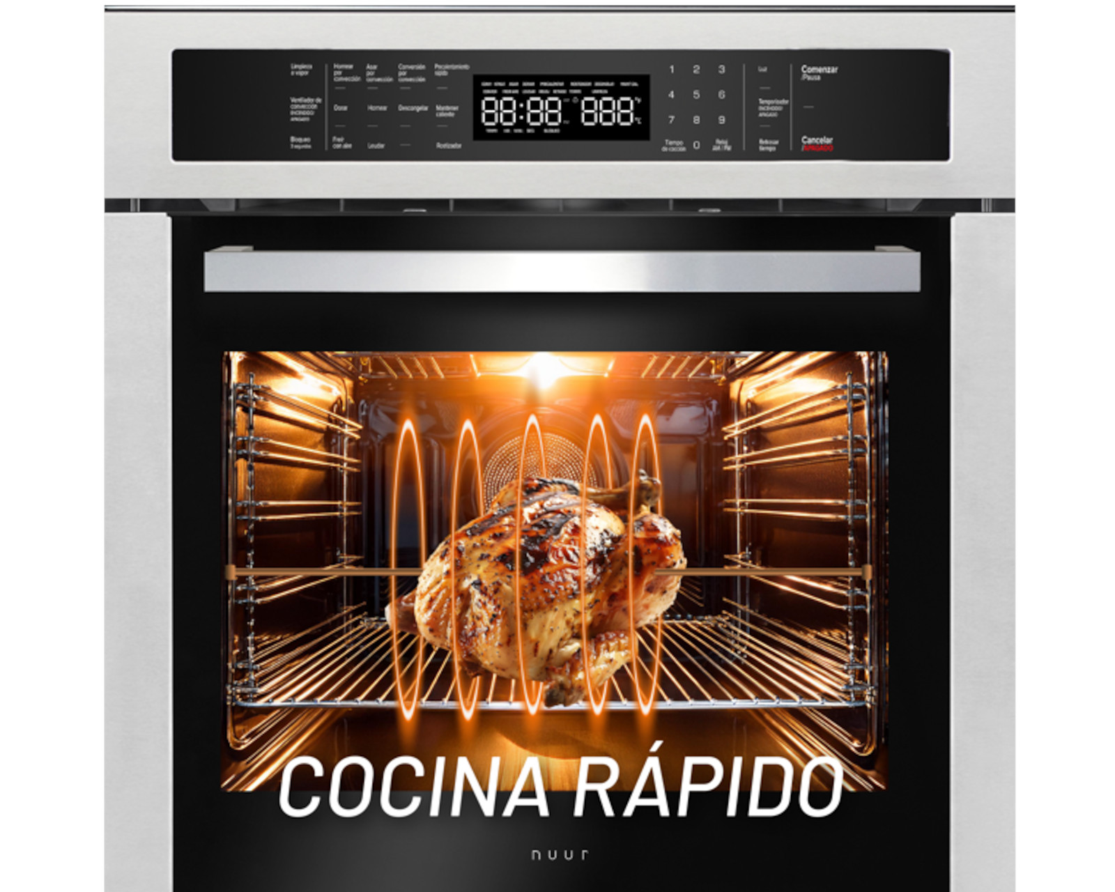 Horno Empotrable Para Gas Natural Con Capacidad 58l