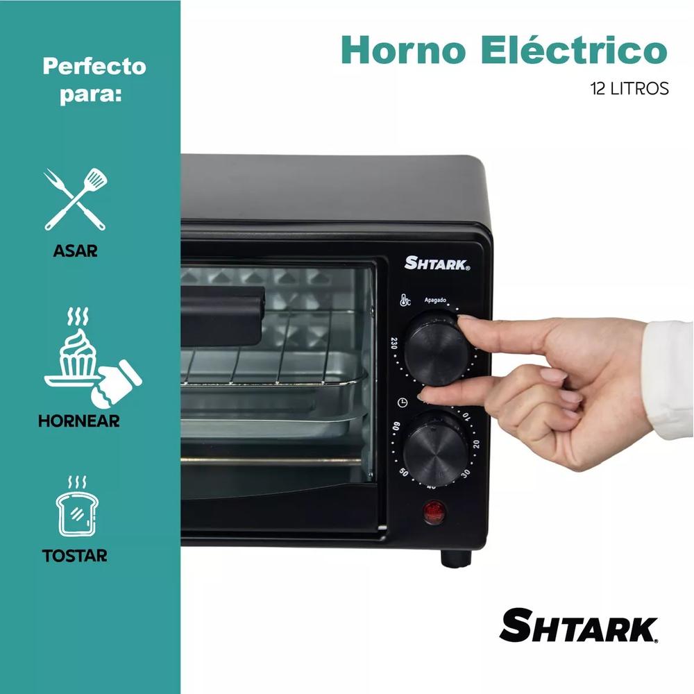 Foto 5 pulgar | Horno Eléctrico Shtark Shthe Capacidad 12 L 60 Min