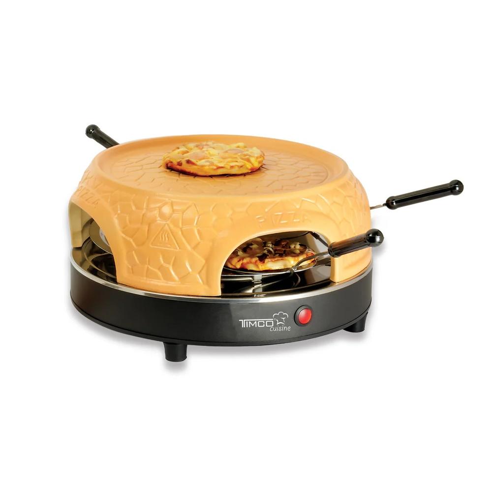Horno Eléctrico Pizza Mini Portátil Cerámica 4 Piezas Timco