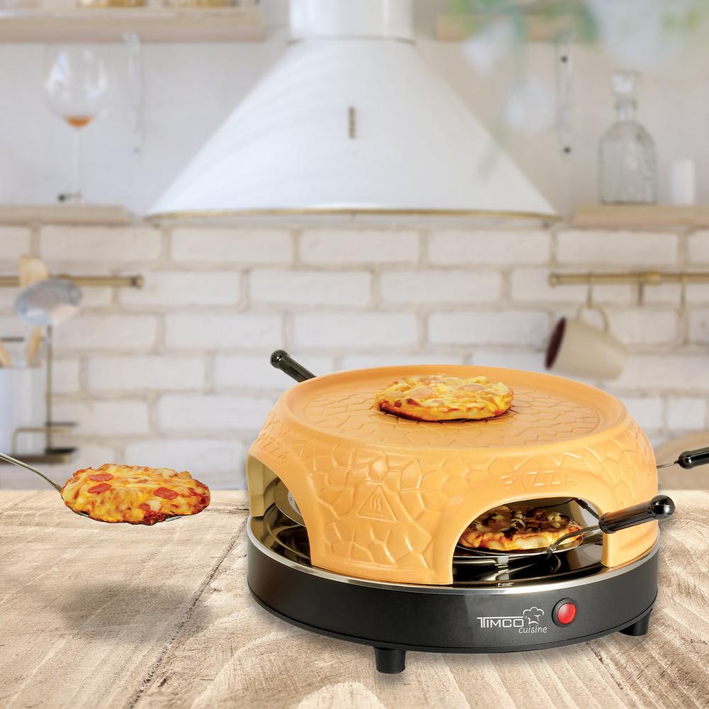 Foto 5 pulgar | Horno Eléctrico Pizza Mini Portátil Cerámica 4 Piezas Timco