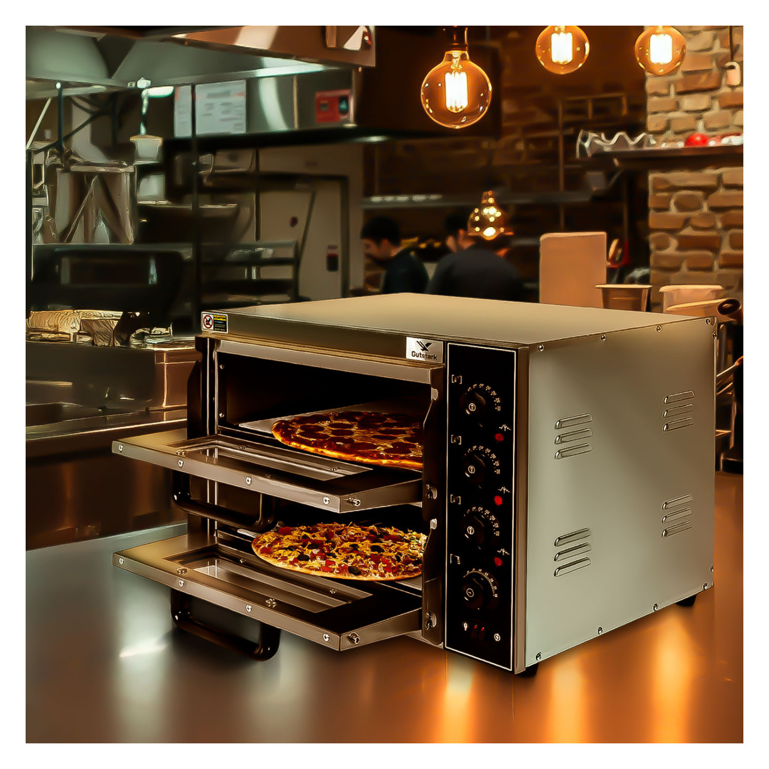 Foto 3 pulgar | Horno Electrico Industrial Pizza Pan 40 Cm 300w 350°c Gutstark Home