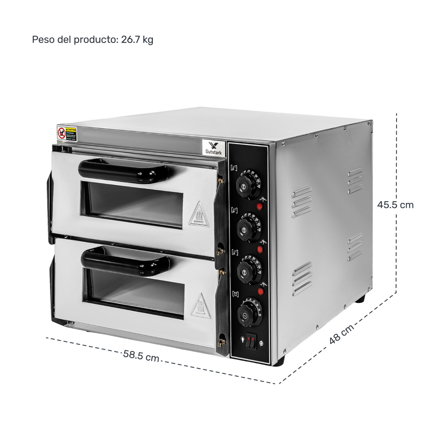 Foto 9 pulgar | Horno Electrico Industrial Pizza Pan 40 Cm 300w 350°c Gutstark Home