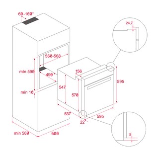 Foto 8 | Horno Gas Empotre Teka Hsb 750 G S-rx 60 Cm (24'') Acero Inoxidable