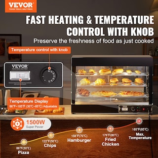 Foto 2 | Pantalla Para Calentar Alimentos Vevor, 3 Niveles, 1500 W, 130 L, Con Luz Y Temperatura - Venta Internacional.