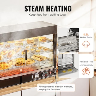 Foto 4 | Pantalla Para Calentar Alimentos Vevor, 3 Niveles, 1500 W, 130 L, Con Luz Y Temperatura - Venta Internacional.