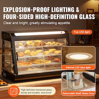 Foto 5 | Pantalla Para Calentar Alimentos Vevor, 3 Niveles, 1500 W, 130 L, Con Luz Y Temperatura - Venta Internacional.