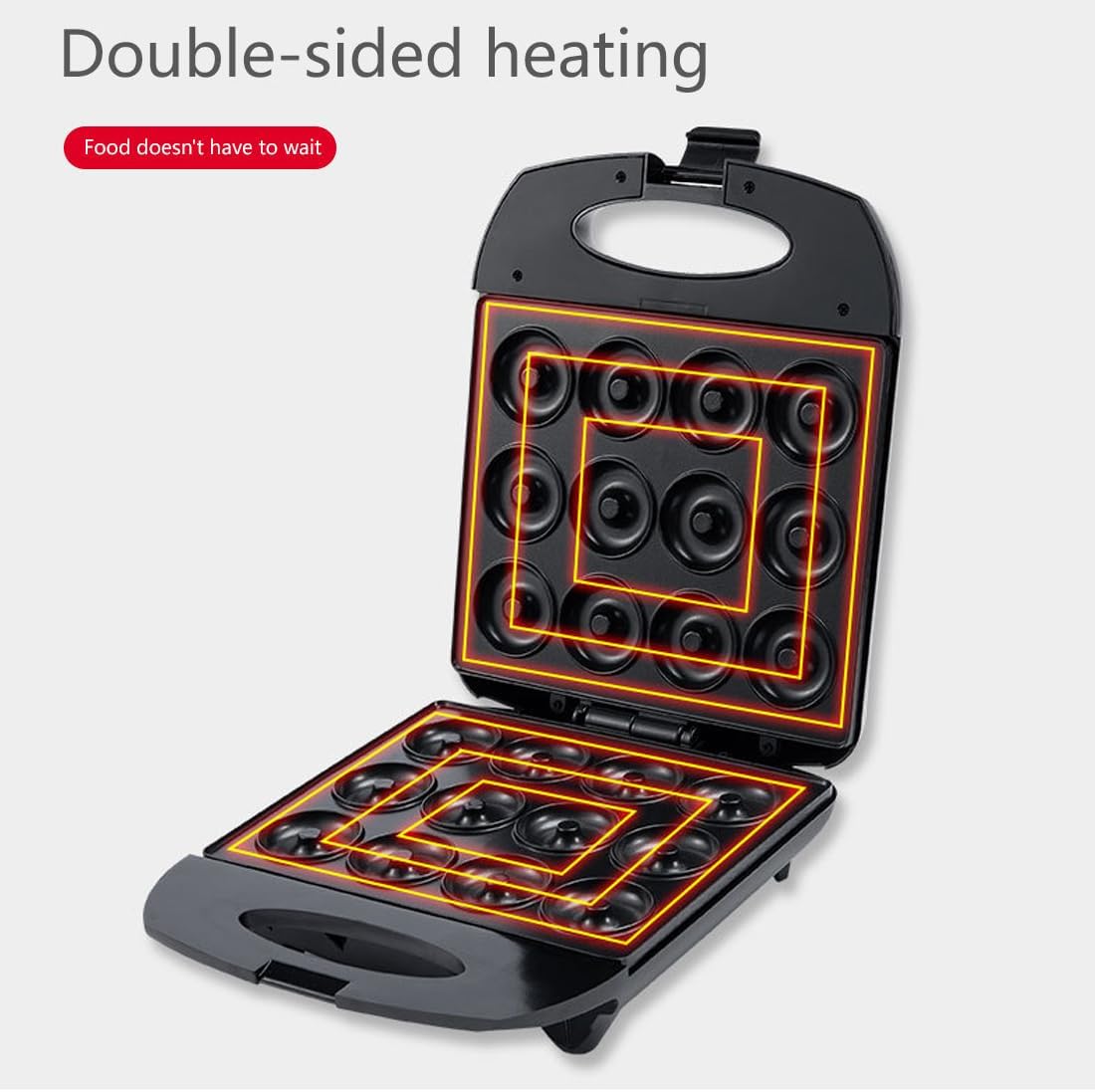 Foto 3 pulgar | Máquina Para Hacer Donas Sokany, 1200 W, Sokany Sk-821 Antiadherente, Horneado Por Ambos Lados Para 12 Donas