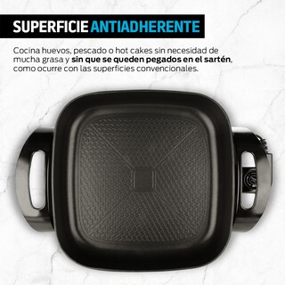 Foto 4 | Sartén Eléctrico Antiadherente 4.5 L Portátil con Tapa 5 Temperaturas Redlemon Negro 83446-bl