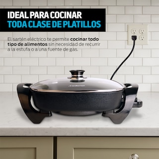 Foto 5 | Sartén Eléctrico Antiadherente 4.5 L Portátil con Tapa 5 Temperaturas Redlemon Negro 83446-bl