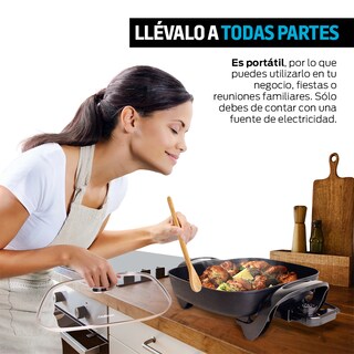 Foto 7 | Sartén Eléctrico Antiadherente 4.5 L Portátil con Tapa 5 Temperaturas Redlemon Negro 83446-bl