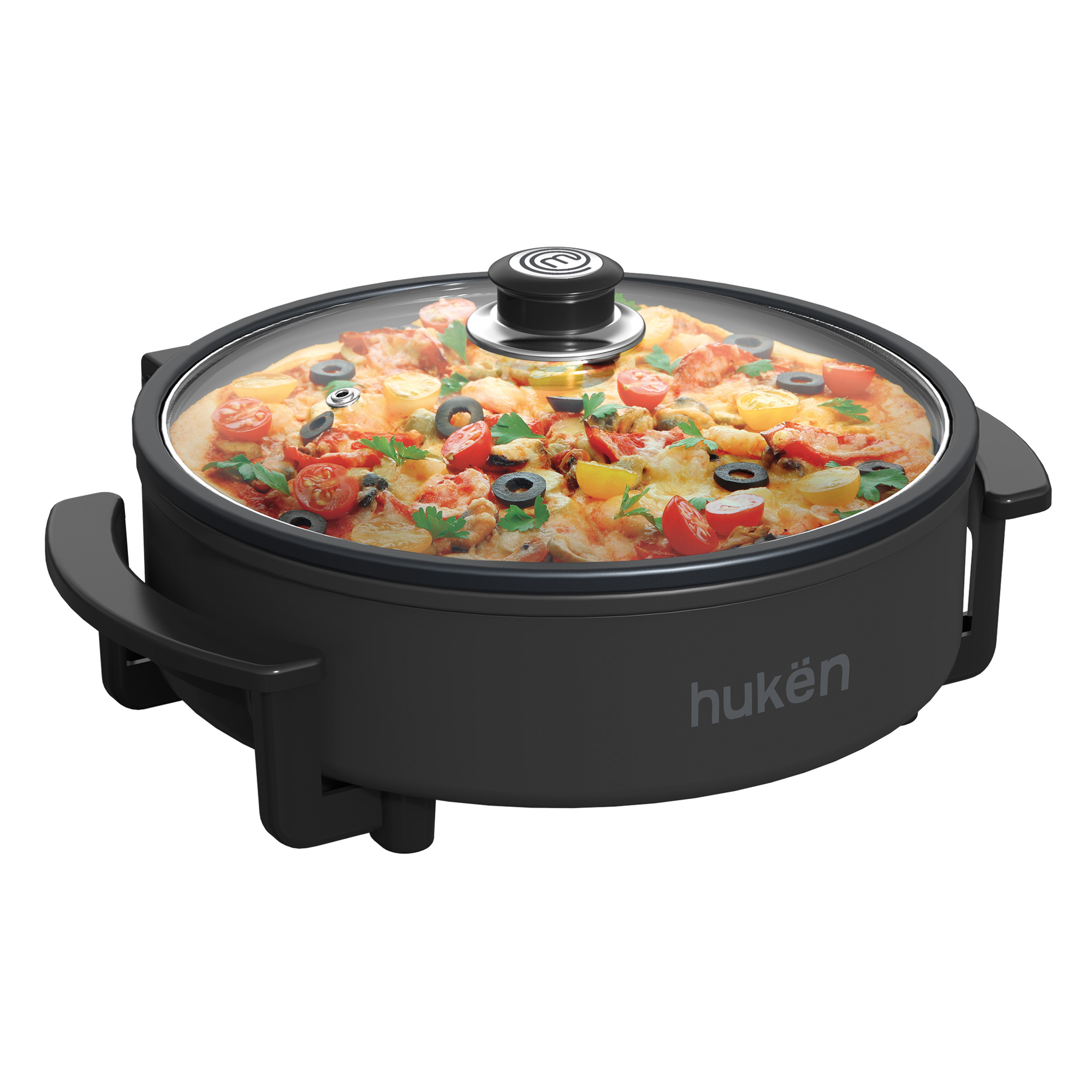 Foto 2 pulgar | Sartén Eléctrico Desmontable Masterchef By Hukën 2.5l Negro