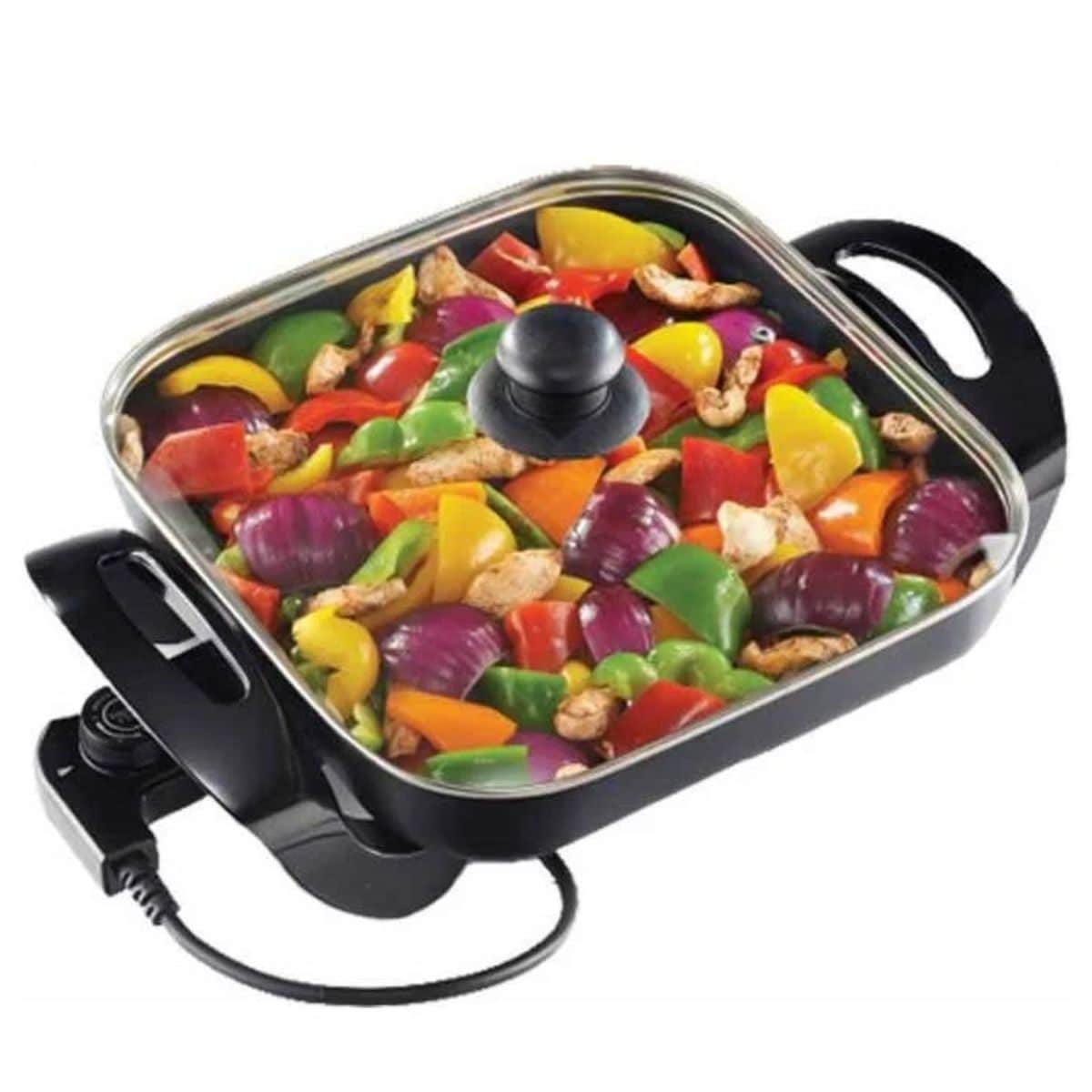 Sartén Eléctrico Boma Con Cubierta De Cristal Temperatura Ajustada Bm-166 $837