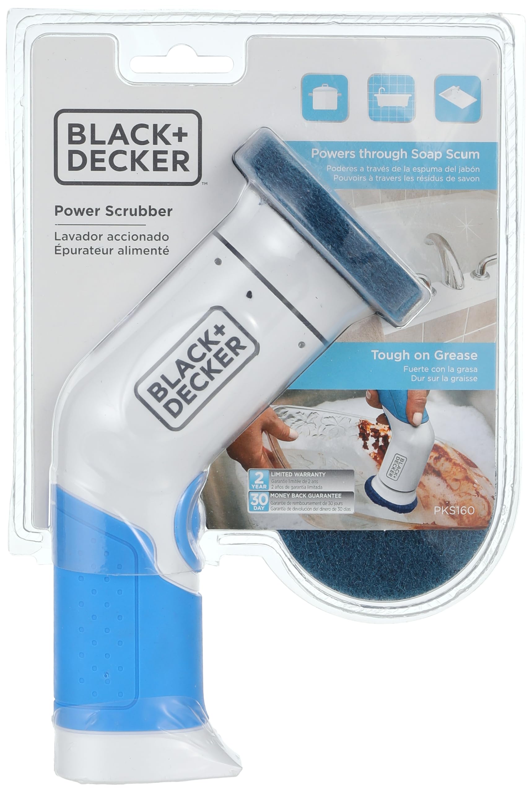 Foto 2 pulgar | Fregadora Eléctrica Black+decker Pks160 Para Ollas  Sartenes Y Platos - Venta Internacional.
