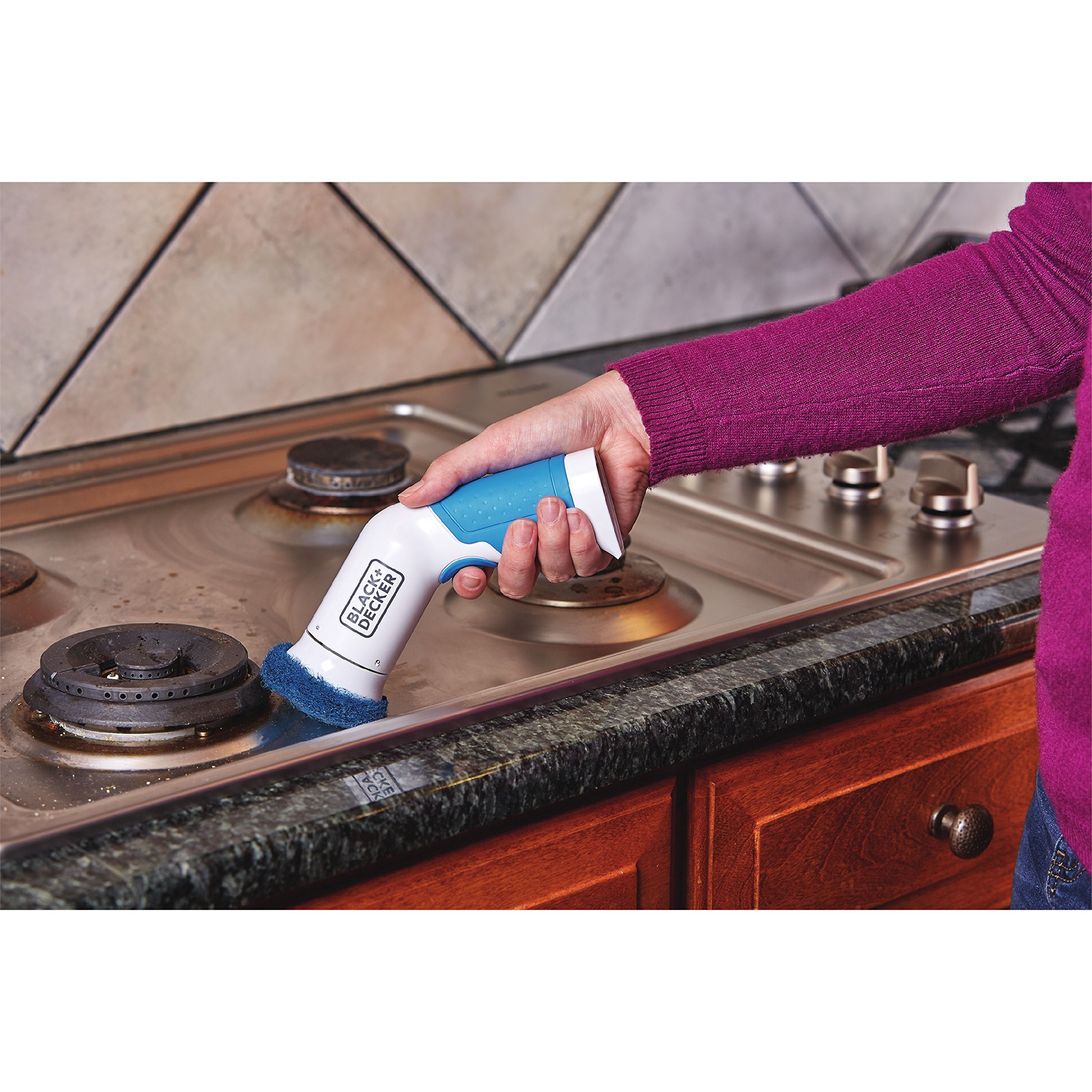 Foto 6 pulgar | Fregadora Eléctrica Black+decker Pks160 Para Ollas  Sartenes Y Platos - Venta Internacional.