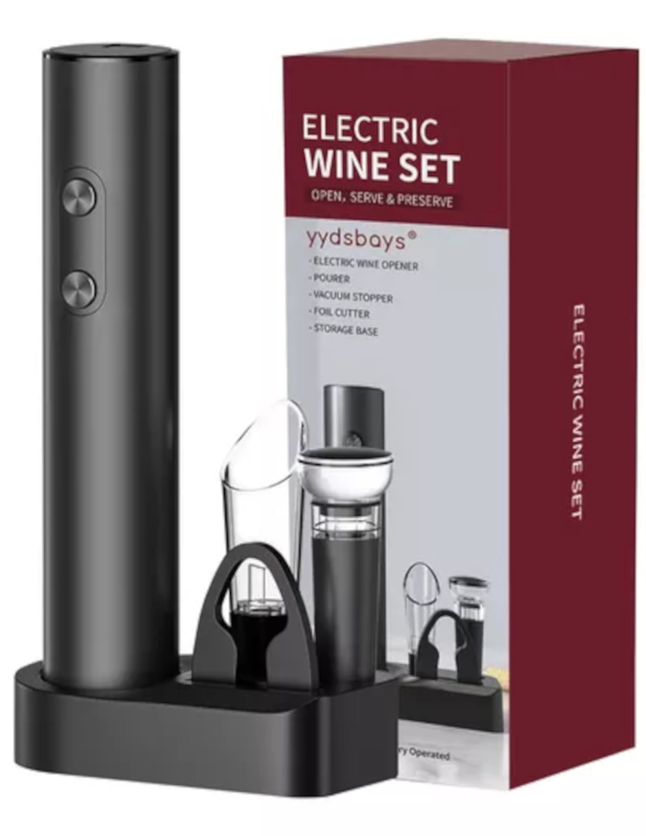 Foto 4 pulgar | Sacacorchos De Vino Eléctrico 4 En 1