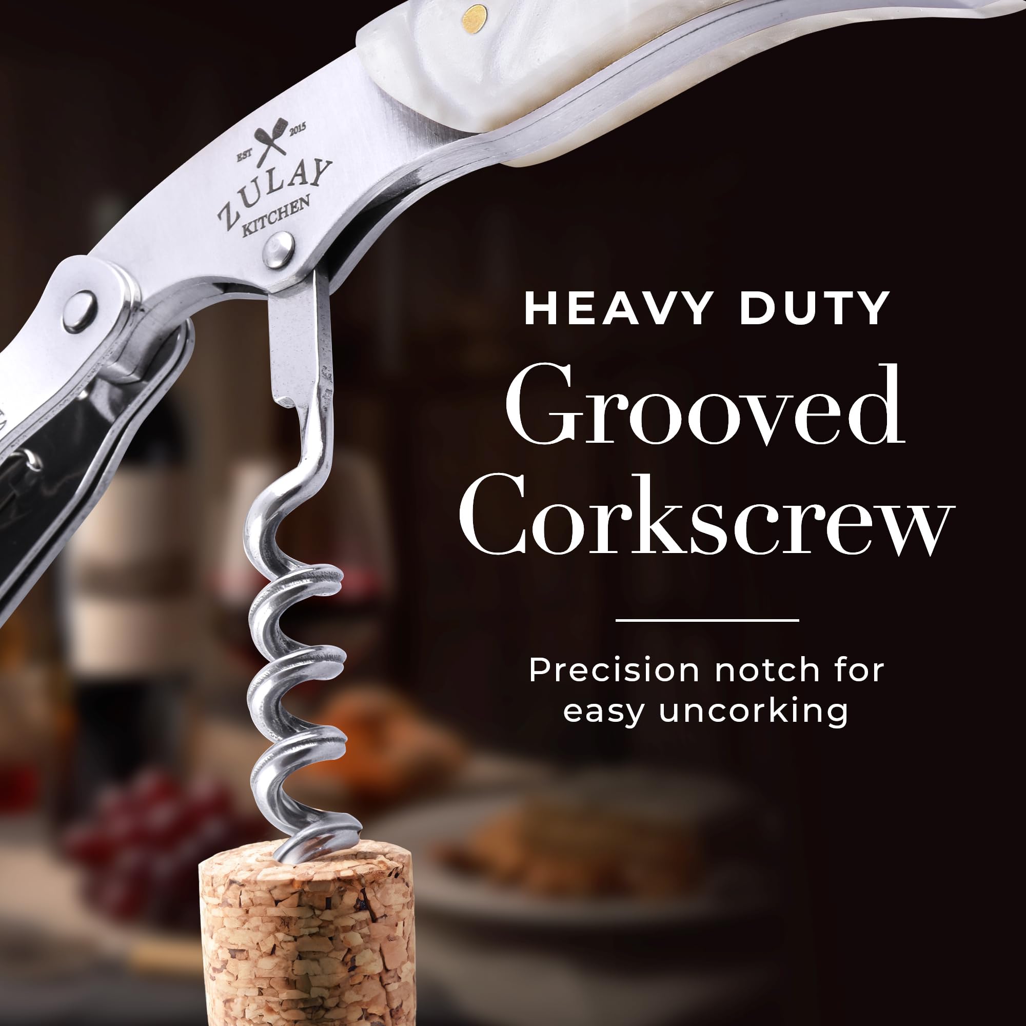 Foto 4 | Abridor De Vino Zulay Kitchen Premium 420 Con Forma De Sacacorchos, Acero Inoxidable - Venta Internacional.