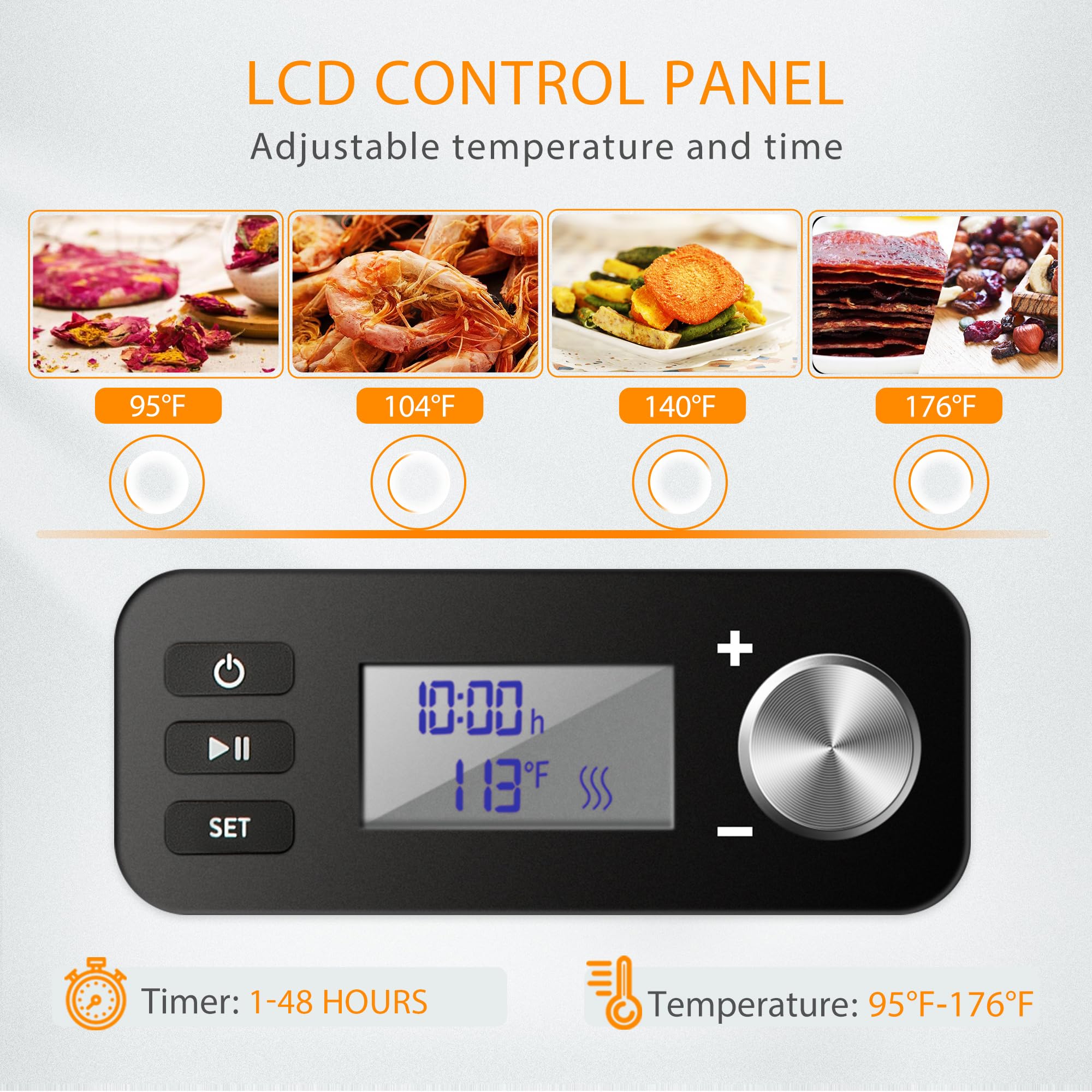 Foto 5 pulgar | Deshidratador De Alimentos Vivohome Hidrator Eléctrico De 400 W Con 5 Bandejas - Venta Internacional.