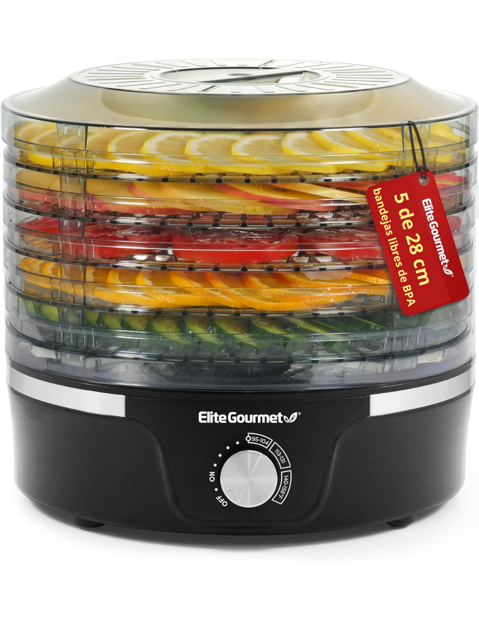 Foto 2 pulgar | Deshidratador de Alimentos Elite Gourmet 5 Bandejas Sin Bpa