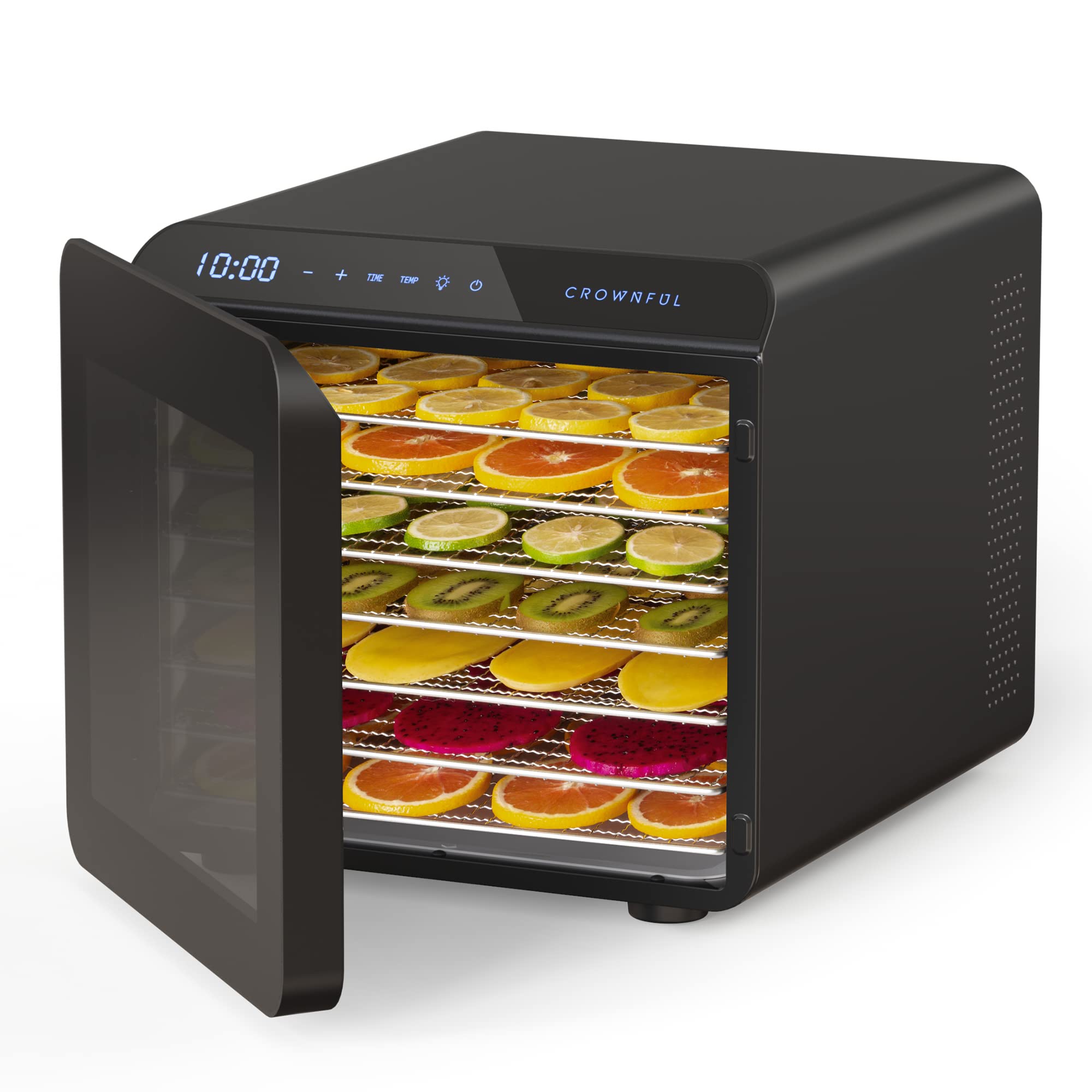 Deshidratador De Alimentos Crownful  7 Bandejas De Acero Inoxidable  600 W  Más De 30 Recetas - Venta Internacional.