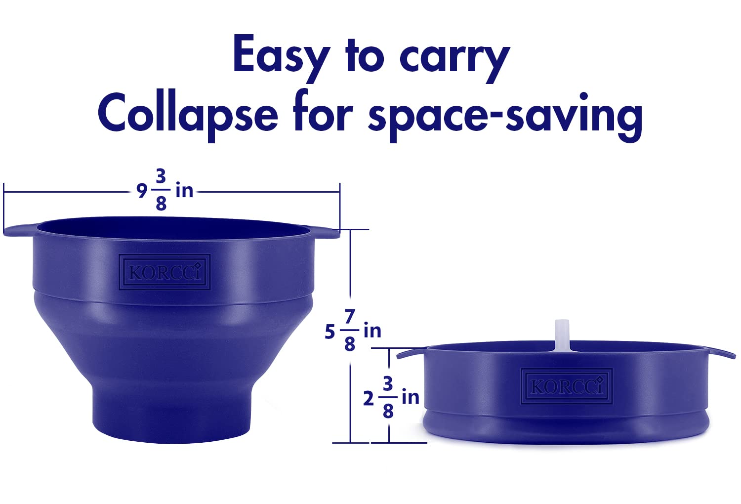 Foto 4 pulgar | Máquina Para Hacer Palomitas Korcci Para Microondas (silicona, Sin Bpa), Color Azul - Venta Internacional.