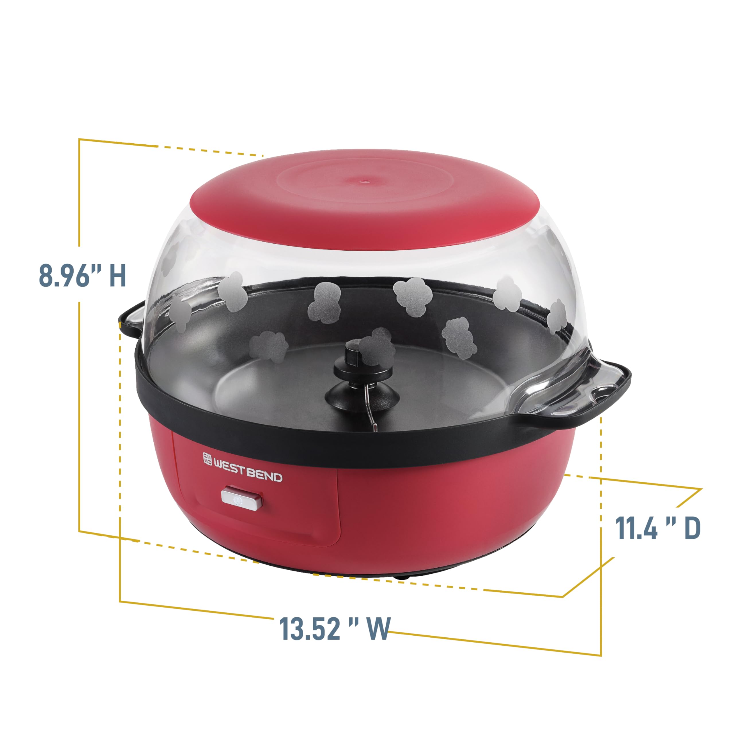 Foto 7 pulgar | Aceite Popcorn Popper West Bend Stir Crazy Hot, 6 L, Rojo - Venta Internacional.