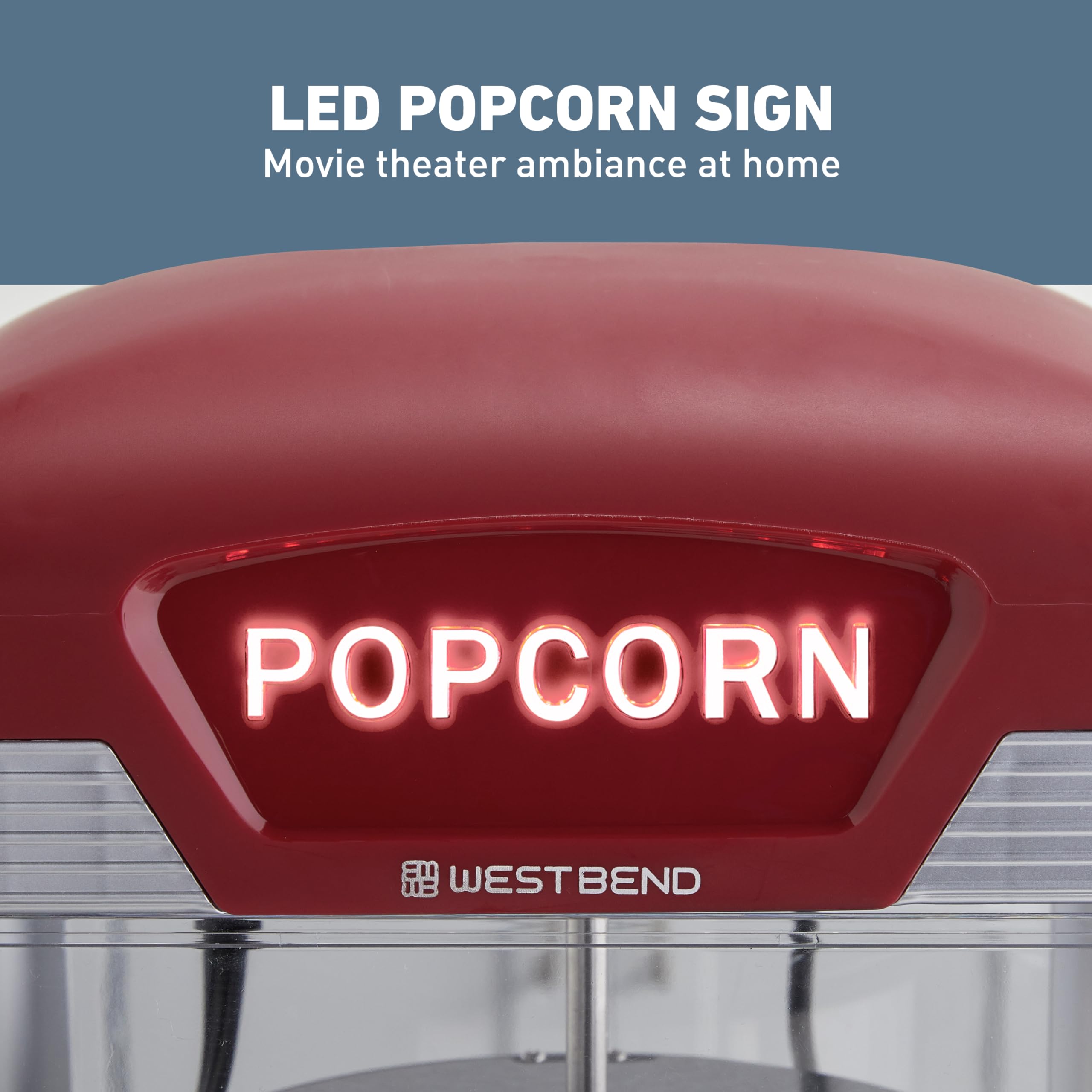 Foto 6 pulgar | Sala De Cine Popcorn Popper West Bend Stir Crazy, 4 Litros, Color Rojo - Venta Internacional.