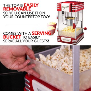 Foto 4 | Carrito Profesional Popcorn Maker Nostalgia Con Hervidor De 70 Ml - Venta Internacional.