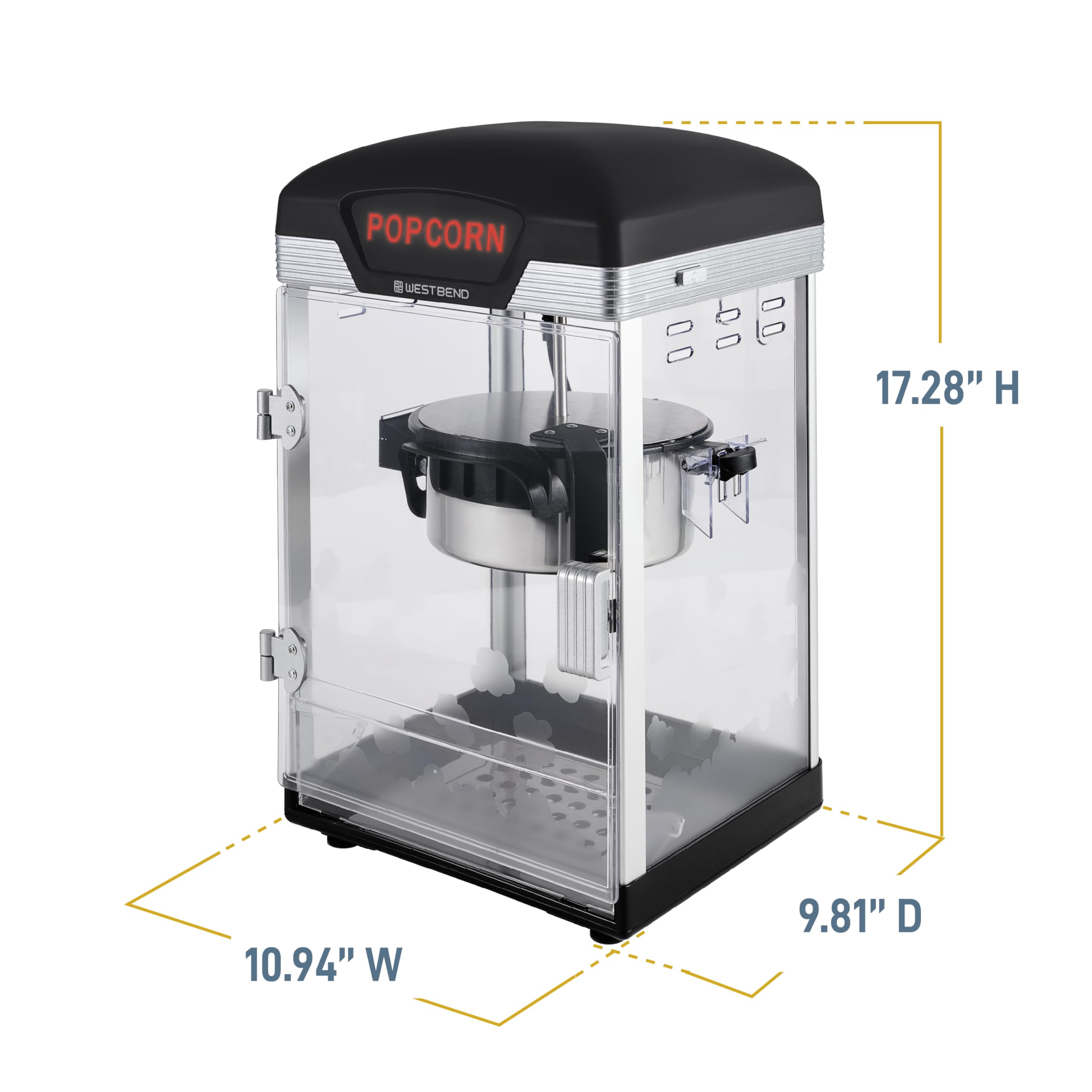 Foto 6 | Máquina para Hacer Palomitas de Maíz West Bend de 4 L-Venta Internacional