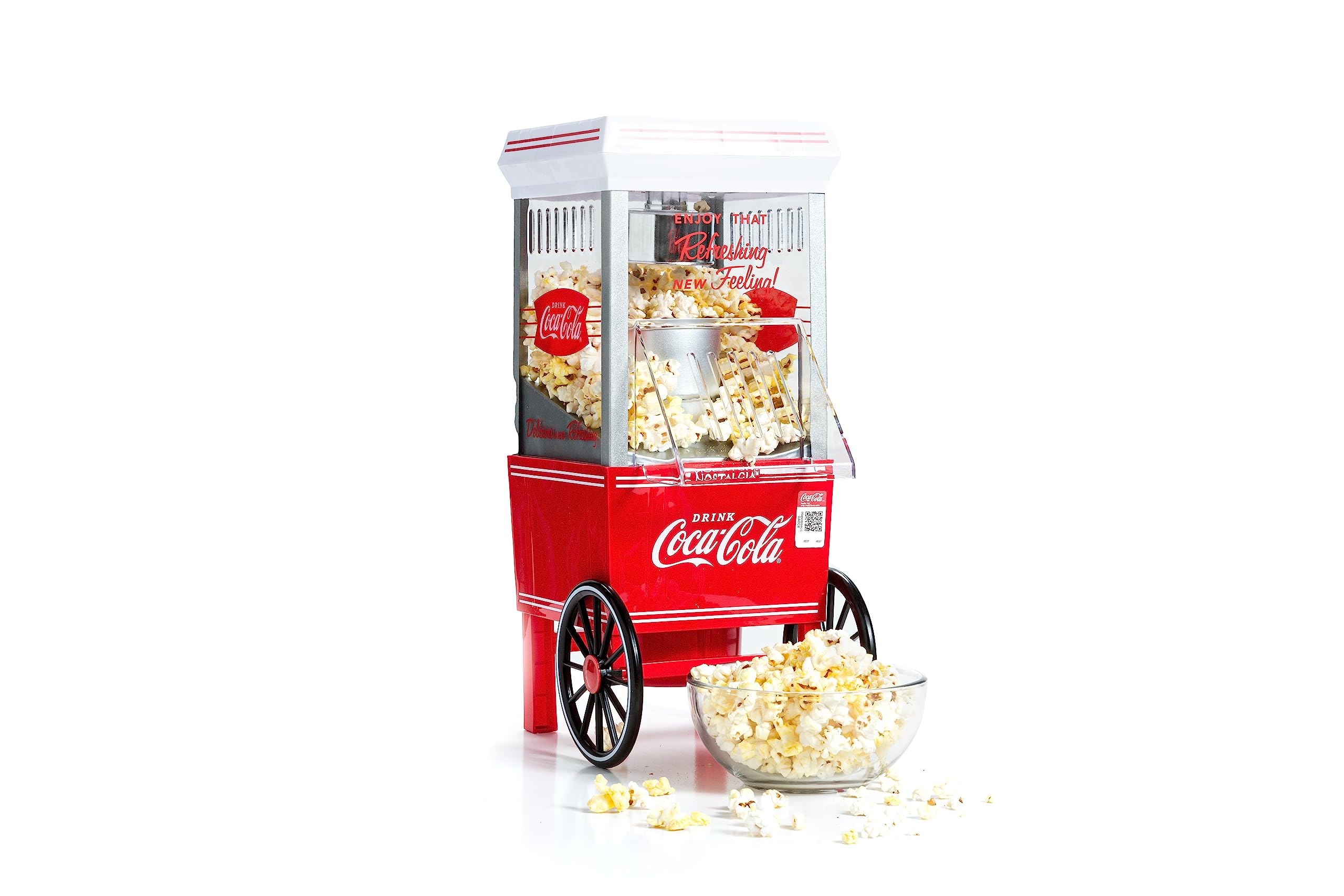 Foto 2 pulgar | Popcorn Maker Nostalgia Coca-cola 12 Tazas Hot Air White - Venta Internacional.