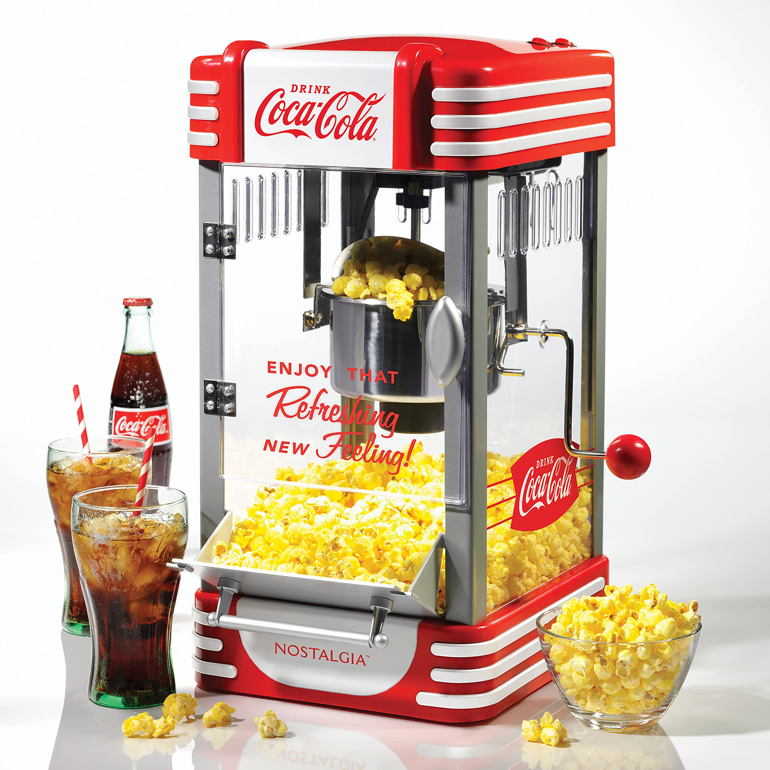 Foto 3 pulgar | Popcorn Maker Nostalgia Coca-cola 10 Tazas Hot Air Red - Venta Internacional.