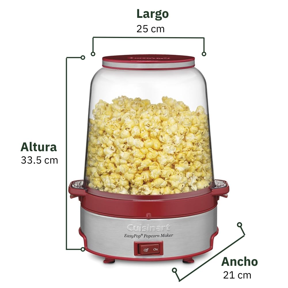 Foto 5 pulgar | Máquina para Hacer Palomitas Cuisinart CPM-700P1 Easypop Roja - Venta Internacional