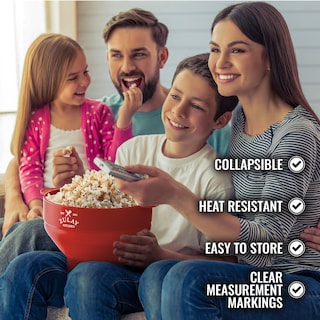 Foto 2 | Contenedor para Hacer Palomitas Zulay Kitchen para Microondas sin BPA Silicona Rojo - Venta Internacional